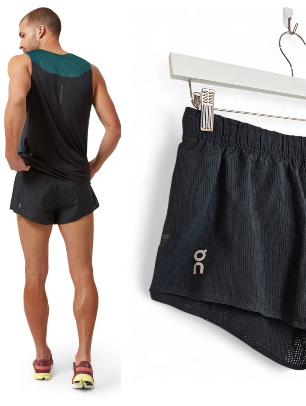 On Running Athletic Race Shorts blackMen's Size S Small Elastic waistband